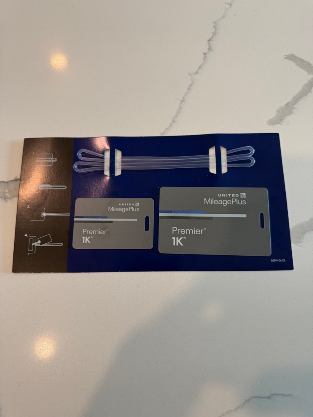 United MileagePlus Premier 1K Gray Luggage Tag Set